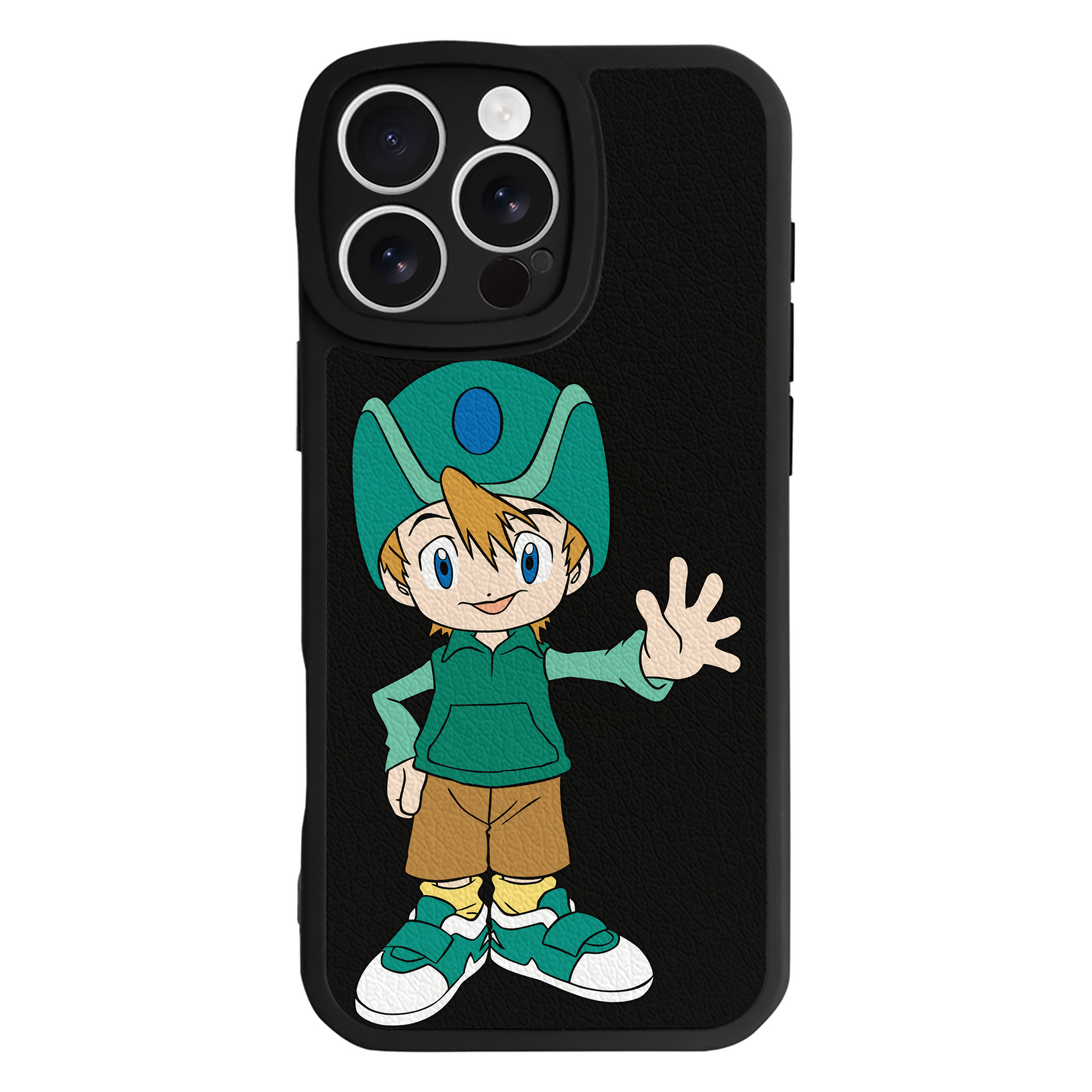 （画像用） Digimon デジタルモンスター/デジモン 【iPhone 16シリーズ対応】シリコンスマホケース（レザー調） 材質：シリコン